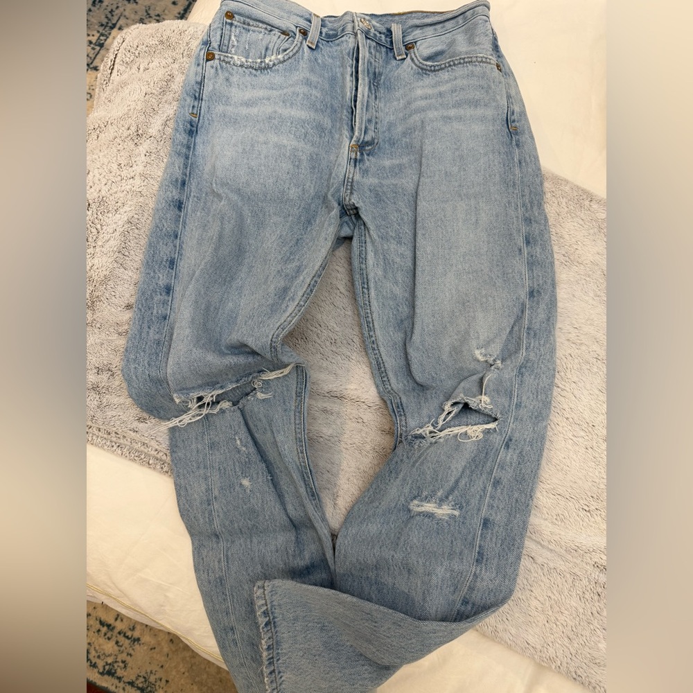 Agolde Light Blue Straight Leg Jeans